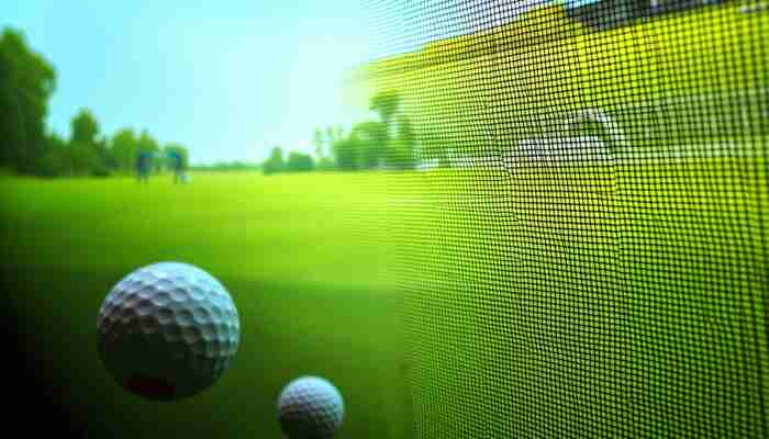Durable golf simulator impact screen material for home indoor practice